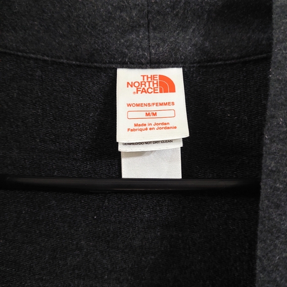 The North Face Dark Gray Open Front Cardigan M Jacket Fall Warm Cozy Tie Front - Picture 2 of 6